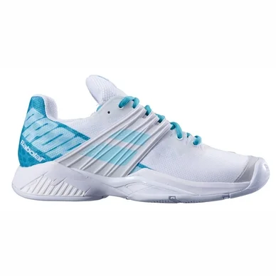 Chaussure de Tennis Babolat Women Propulse Fury All Court White Mint Green