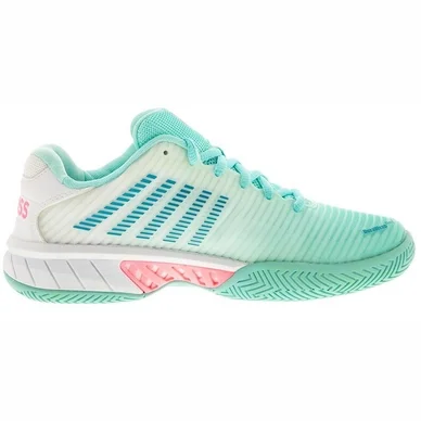 Chaussure De Tennis Femme K Swiss Hypercourt Express 2 Bleu Blanc Rose
