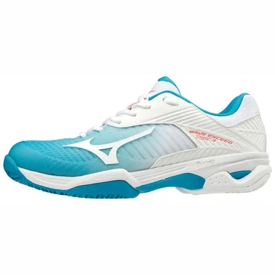 Chaussure de Tennis Mizuno Women Wave Exceed Tour 3 Clay Court Blue Jewel White