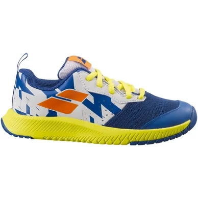 Chaussures de Tennis Babolat Junior Pulsion AC Dark Blue Sulphur Spring