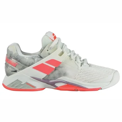 Chaussures de Tennis Babolat Propulse Fury All Court Women White Fluo Strike
