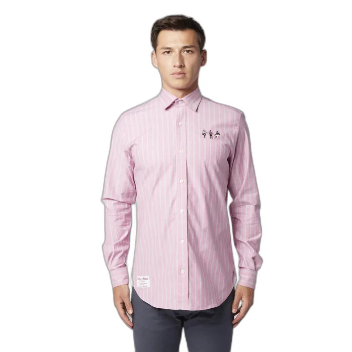 Chemise manches longues rayée Serge Blanco