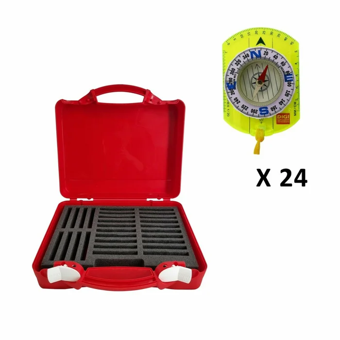 Coffret de 24 boussoles scolaires Digi Sport Instruments