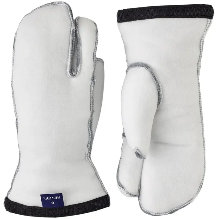 Commande En Gros Hestra Heli Ski Liner, 3 doigts gants intérieurs, blanc