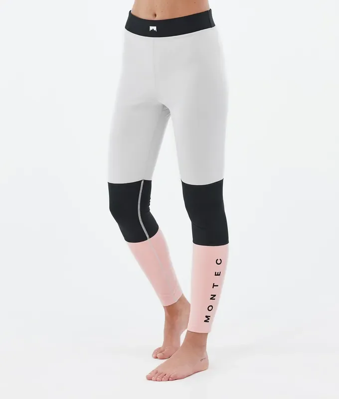 Commander Maintenant Montec Alpha W Pantalon thermique Femme Light Grey/Black/Soft Pink