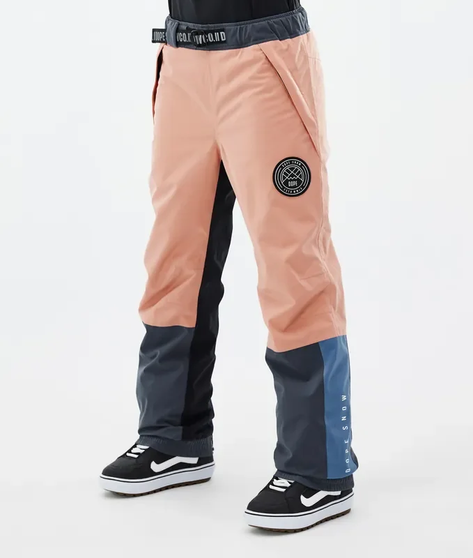 Commander Vite Dope Blizzard Track W Pantalon de Snowboard Femme Faded Peach/Blue Steel/Black/Metal Blue