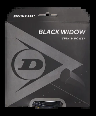 Cordage de Tennis Dunlop Black Widow 17G Noir 1,26mm/12m