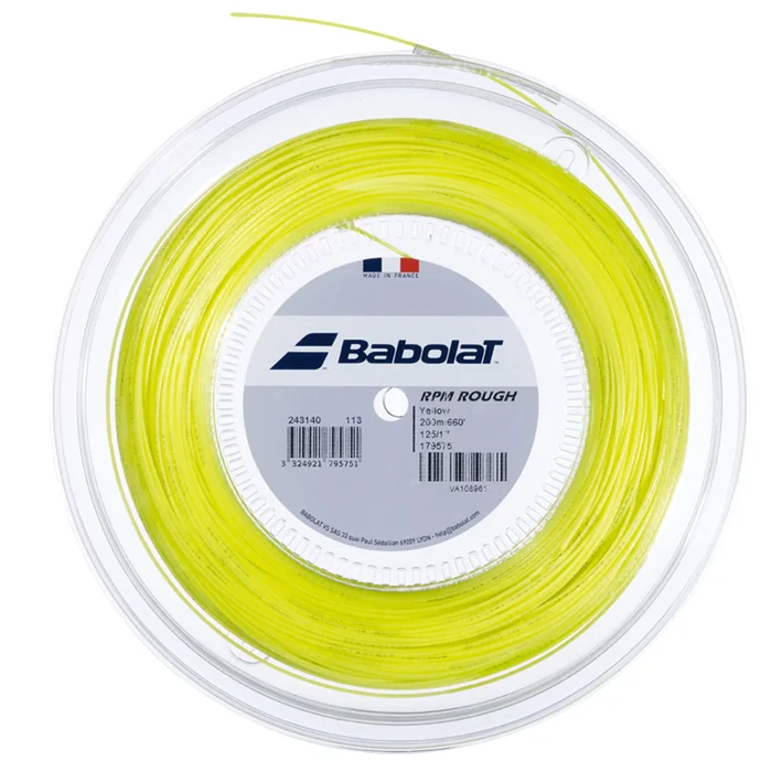 Cordaje de tenis Babolat RPM Rough Amarillo 125 Bobina de 200m