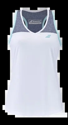 Débardeur Babolat Femme Play Tank Top White Blue Heather