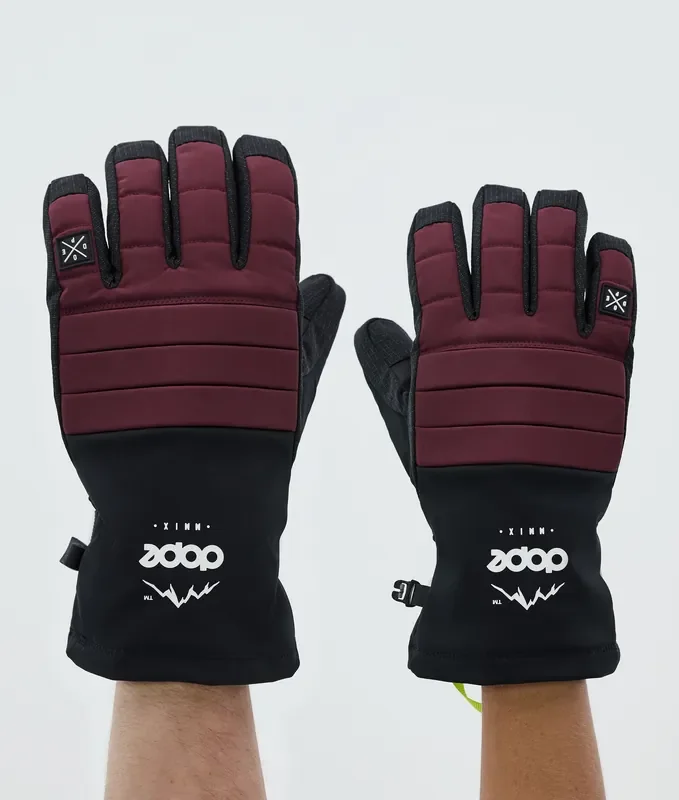 Dope Ace Gants de Ski Burgundy Petit Prix