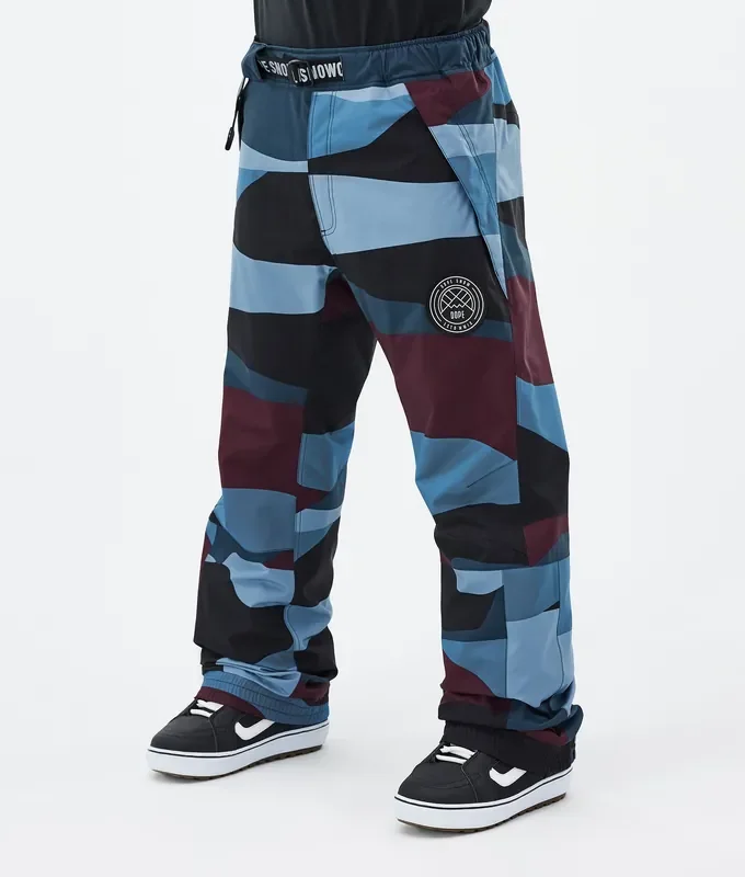 Dope Blizzard 24 Pantalon de Snowboard Homme Shards Burgundy Blue Meilleur Prix