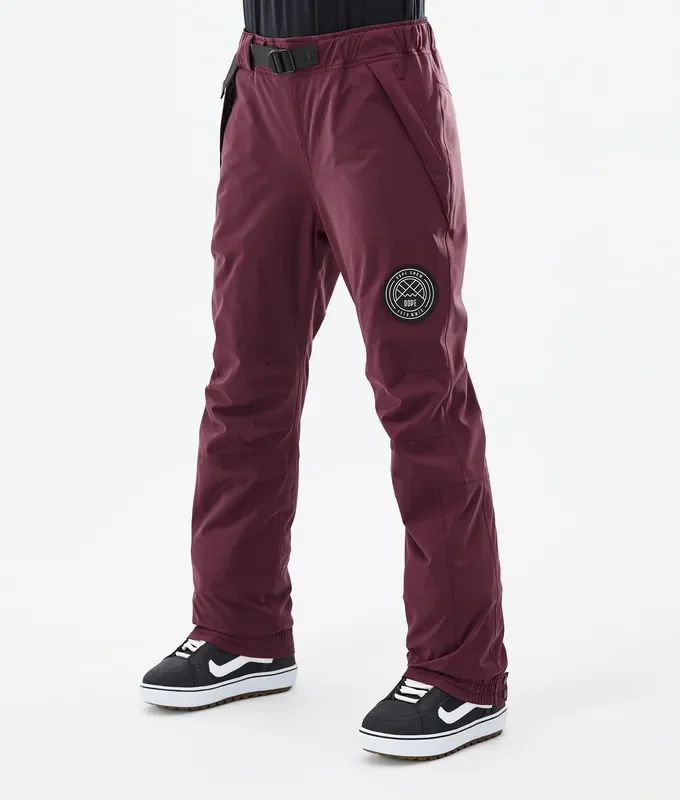 Dope Blizzard W 22 Pantalon de Snowboard Femme Burgundy En Vogue