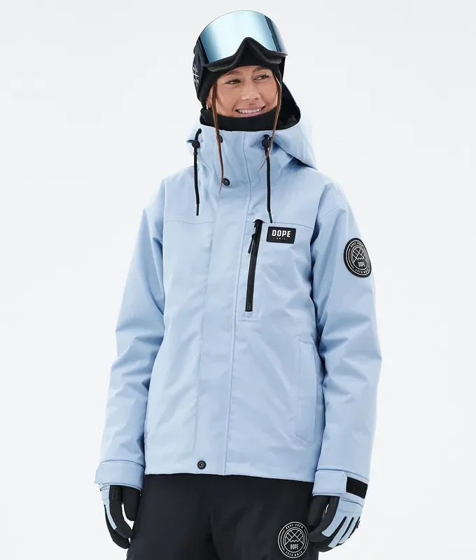 Dope Blizzard W Full Zip 24 Veste Snowboard Femme Light Blue Offre Exclusive