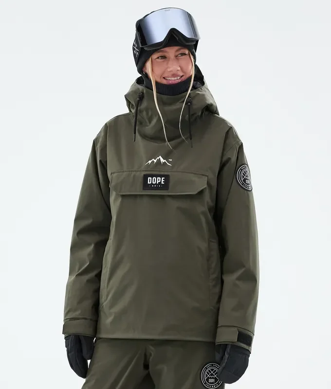 Dope Blizzard W Veste Snowboard Femme Olive Green Paiement Sécurisé