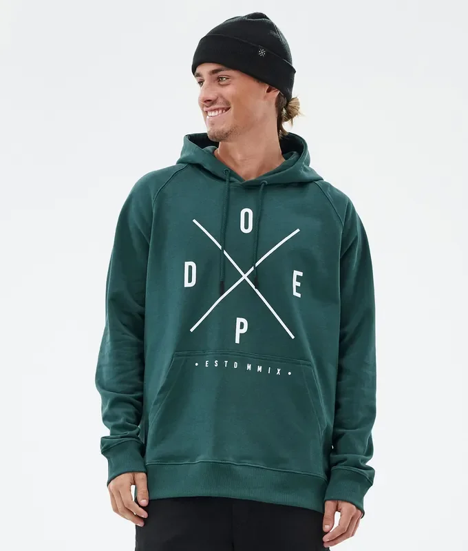 Dope Common Sweat à capuche Homme 2X-Up Bottle Green Meilleur Prix