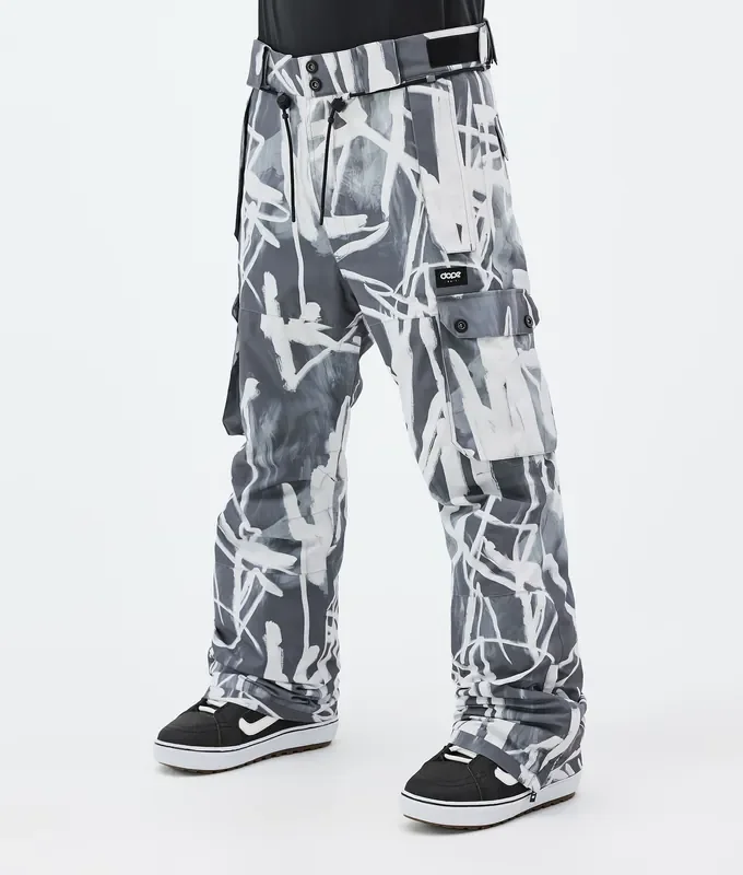 Dope Iconic Pantalon de Snowboard Homme Scribble Black Commande En Gros