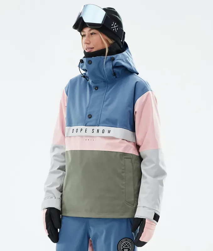Dope Legacy Track W Veste Snowboard Femme Blue Steel/Light Grey/Soft Pink/Greenish Commander Maintenant
