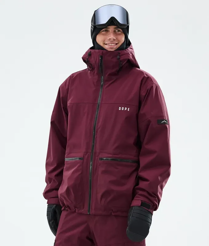 Dope Vertex Veste Snowboard Homme Burgundy Expédition Rapide