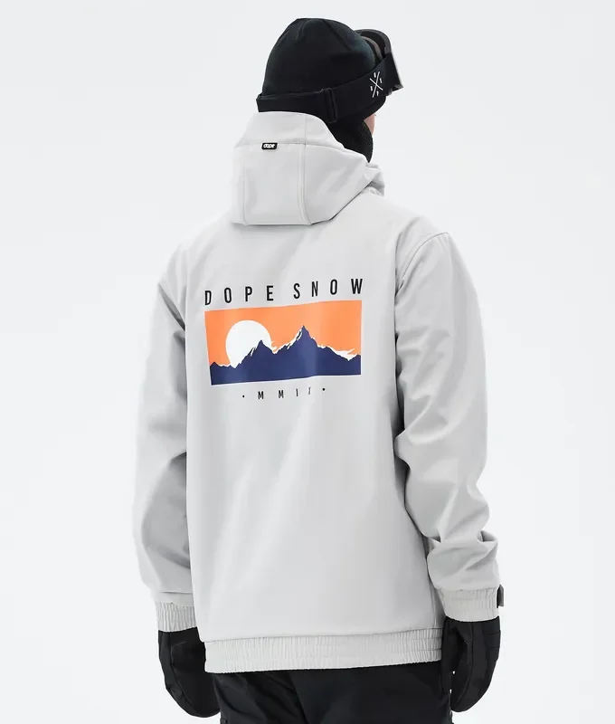 Dope Yeti Veste Snowboard Homme Silhouette Light Grey Jusqu’à Épuisement Des Stocks