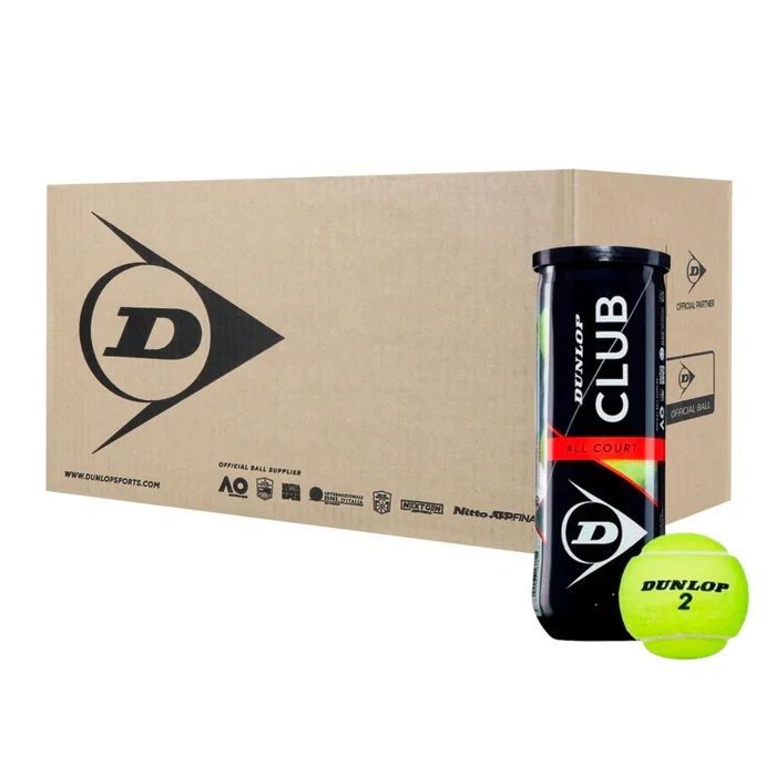 Dunlop Club All Court – Box of 24 Cans of 3 Tennis Balls