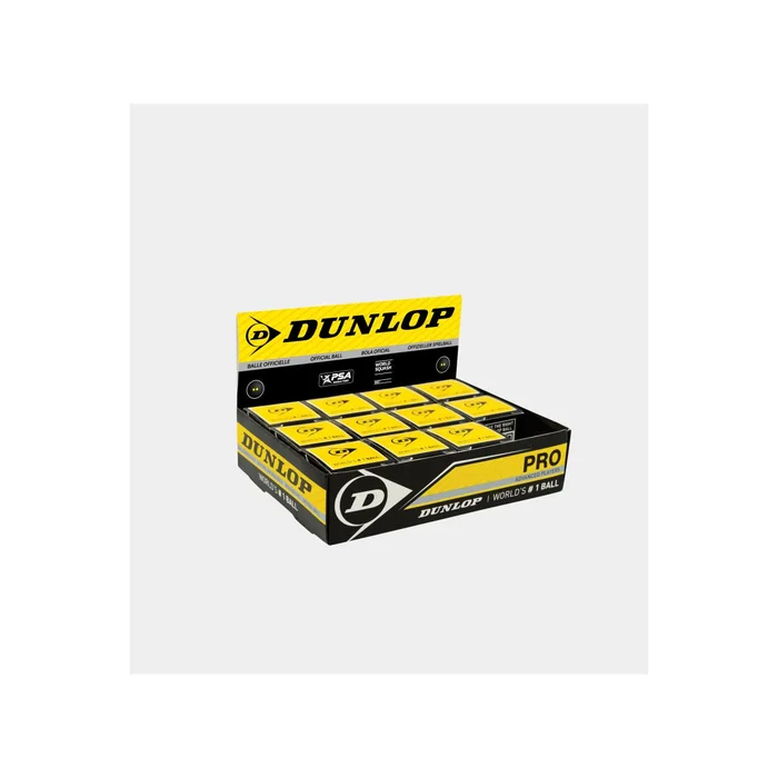 Dunlop Squash Pelotas de squash Pro caja de 12
