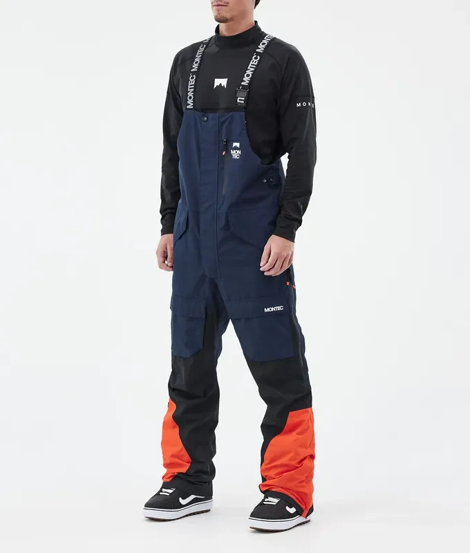 Édition Limitée Montec Fawk Pantalon de Snowboard Homme Dark Blue/Black/Orange