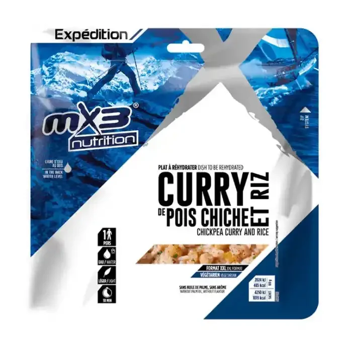 Édition Limitée Repas végétariens MX3 Nutrition CURRY DE POIS CHICHE & RIZ