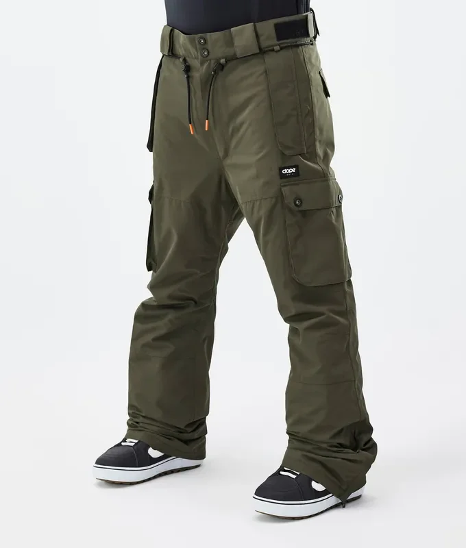 Fait Main Dope Iconic Pantalon de Snowboard Homme Olive Green