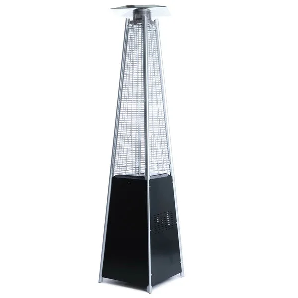 Fornorth Estufa de Exterior Pyramid 13kW accionada por gas, negro