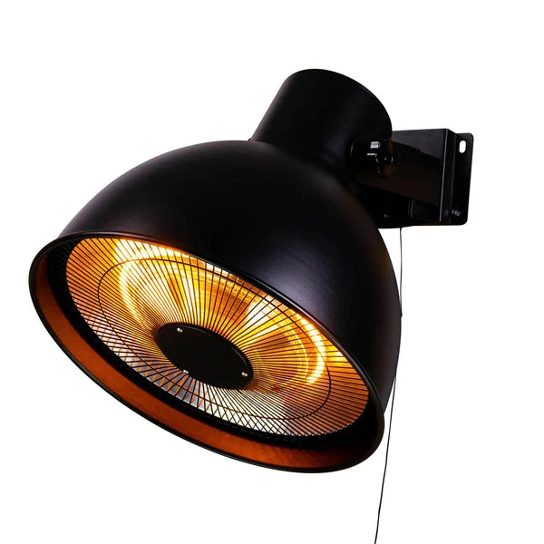 Fornorth Estufa de Exterior Wall Heater Deluxe 2000W, negro