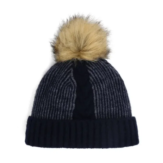 Garantie Incluse Bonnet Femme Spyder Plait Pom – Slate Blue