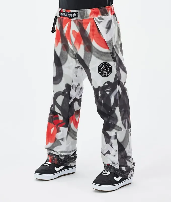 Garantie Incluse Dope Blizzard 24 Pantalon de Snowboard Homme Spray Black Red