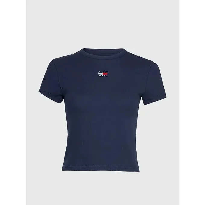 Garantie Incluse T-shirt Tommy Hilfiger TJW BBY RIB XS BADGE Twilight Navy