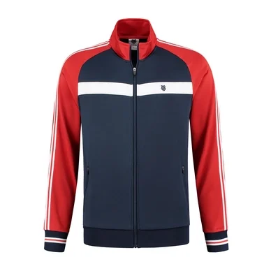 Gilet de Tennis K Swiss Men Heritage Sport Tracksuit Jacket Navy Red