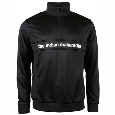 Gilet de Tennis The Indian Maharadja Kids Poly Terry Half Zip IM Black