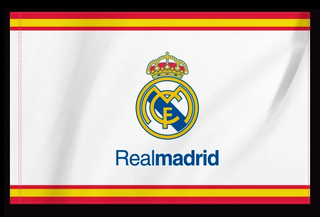 Grand Drapeau Espagne Real Madrid -blanc/rouge/jaune – Boutique Officiel Real Madrid CF