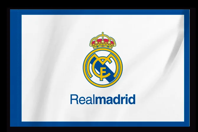 Grand Drapeau Real Madrid – Blanc/bleu – Boutique Officiel Real Madrid CF