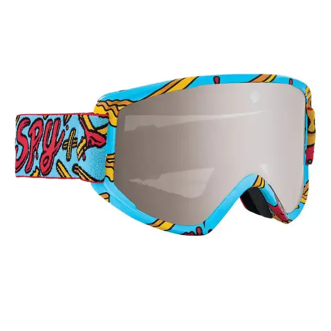 Gros Lot Masque de ski Spy CRUSHER ELITE JR PIZZA VS. FRENCH FRIES – BRONZE SILVER MIRROR