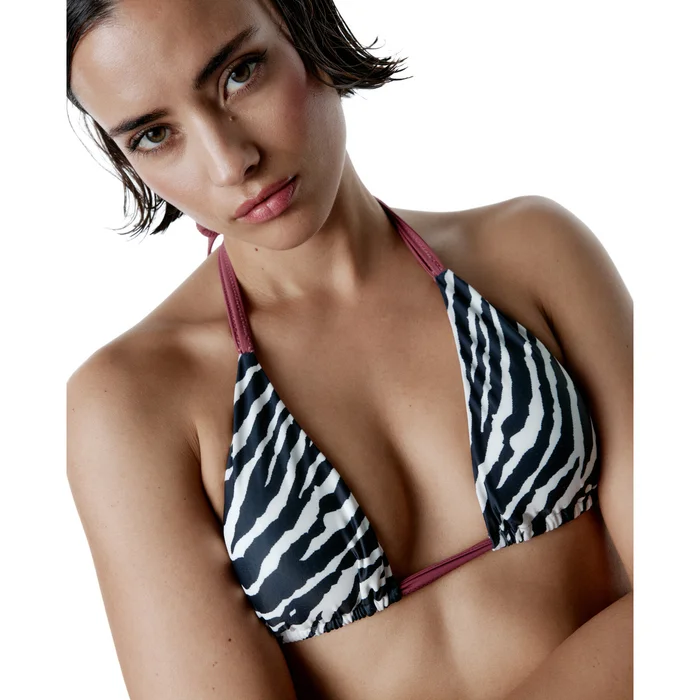 Haut de maillot de bain triangular femme Black Limba Wild [Taille L]