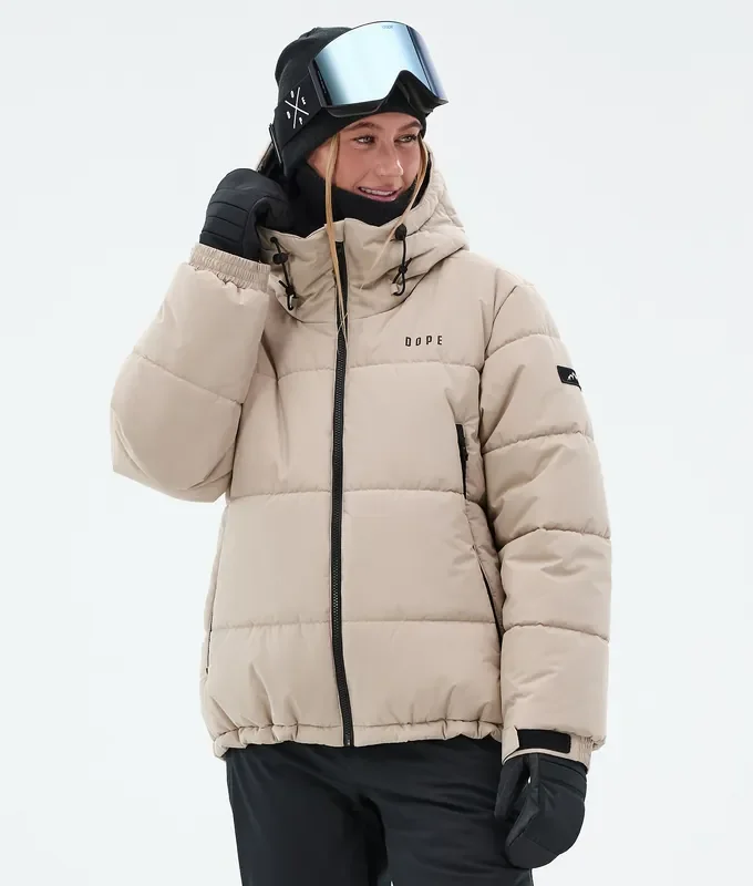 Haute Qualité Dope Puffer W Veste Snowboard Femme Sand