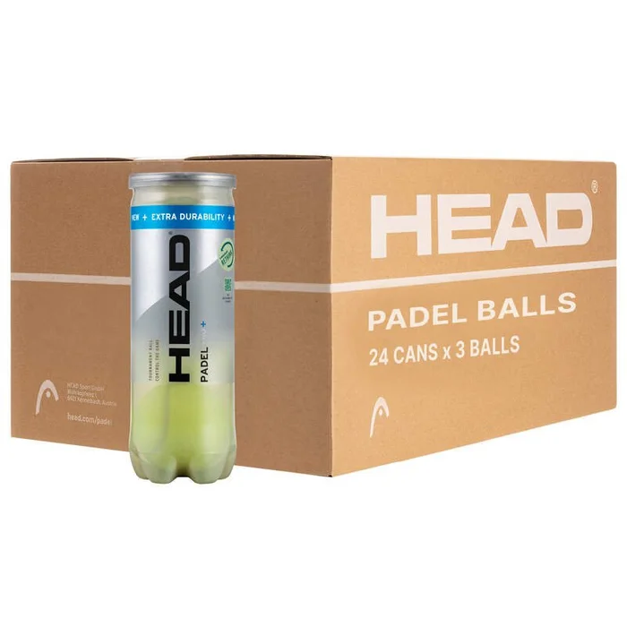 Head Padel Pro+ – Box of 24 Cans of 3 Padel Balls