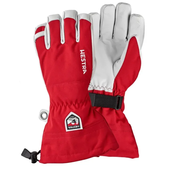 Hestra Army Leather Heli gants de ski, rouge Offre Limitée