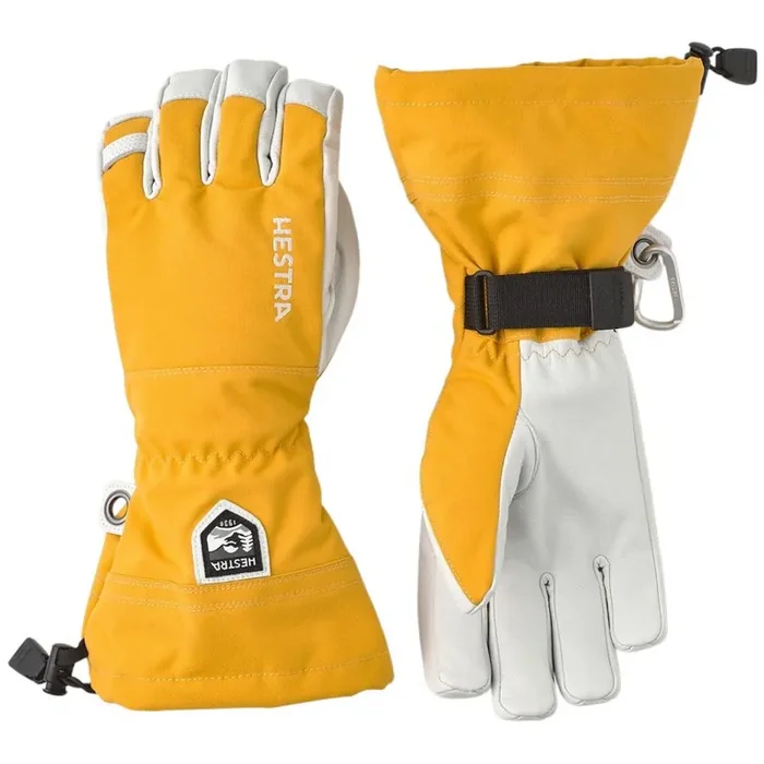 Hestra Army Leather Heli Ski, gants de ski, jaune Soldes