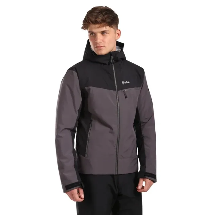 Kilpi Flip, manteau de ski, plus size, hommes, noir En Vogue