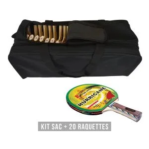 Kit raquette (sac + 20 raquettes) Hurricane