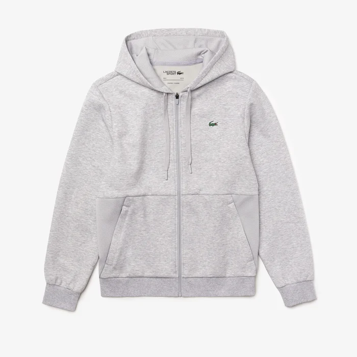Lacoste Chaqueta con cremallera para hombre Gris AH24