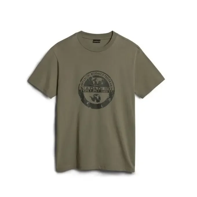 Livraison Gratuite T-shirt Napapijri S-BOLLO SS 1 GAE Green Lichen