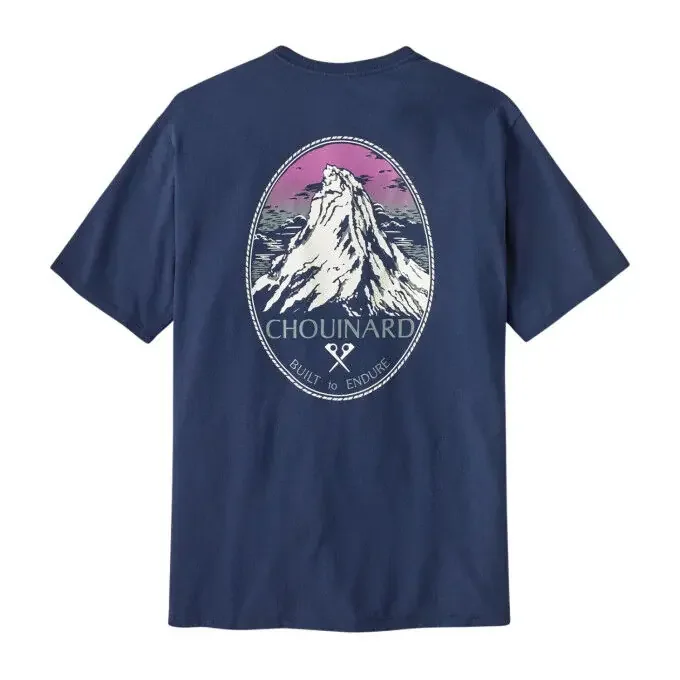 Livraison Mondiale Tee-shirt Homme avec écusson Chouinard® Patagonia Responsibili-Tee® – Clement Blue