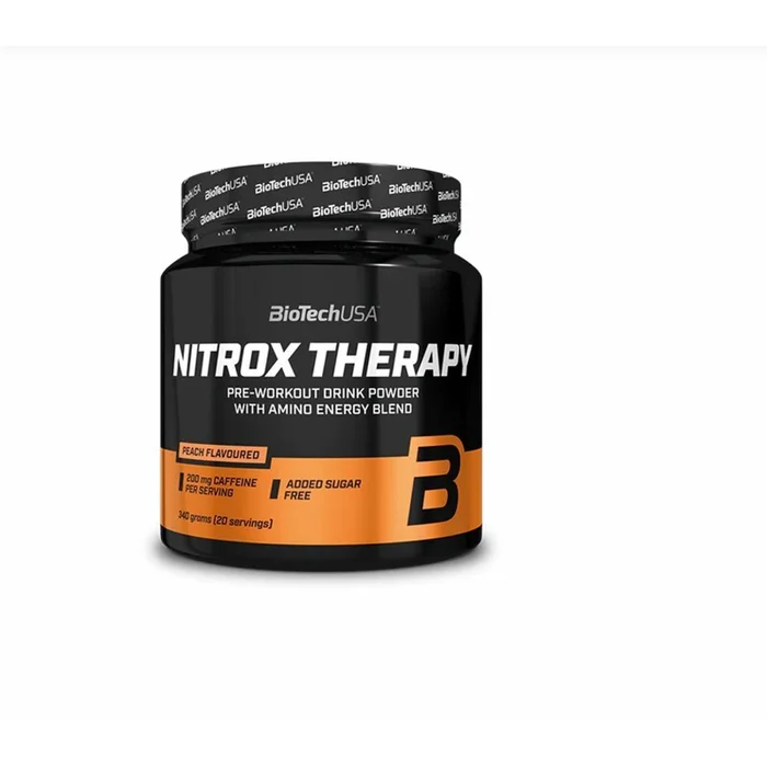 Lot de 10 pots de booster Biotech USA nitrox therapy – Pêche – 340g