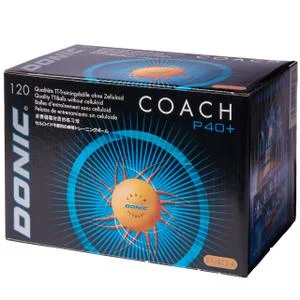Lot de 120 balles de tennis de table Coach P40+** (40 mm)